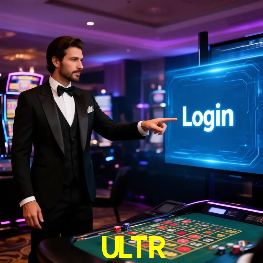 ULTR Login - OTP, cuenta y soporte Pantalla ULTR Login con OTP, contraseña, cuenta segura y soporte móvil